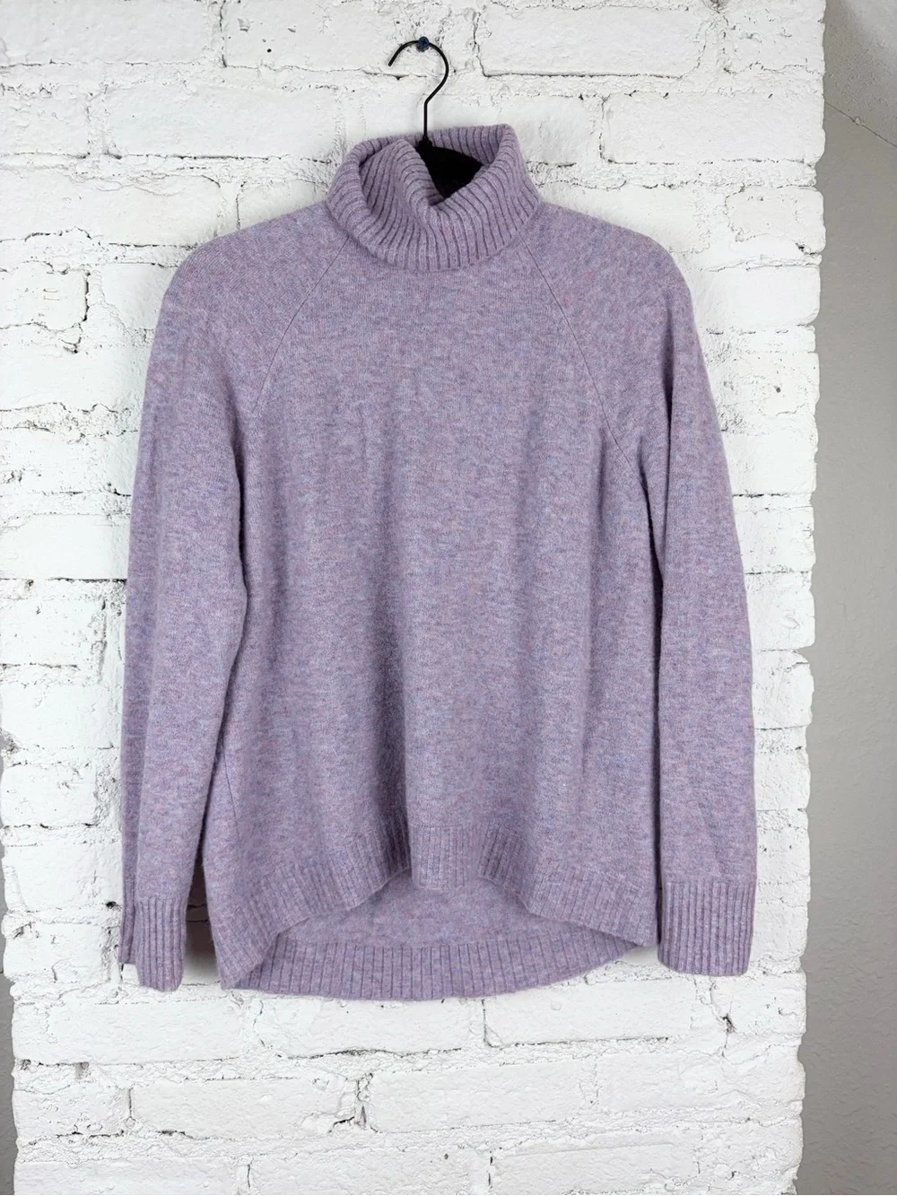 J. Crew Purple Pink Wool Alpaca Blend Turtleneck Ribbed Knit Sweater Small